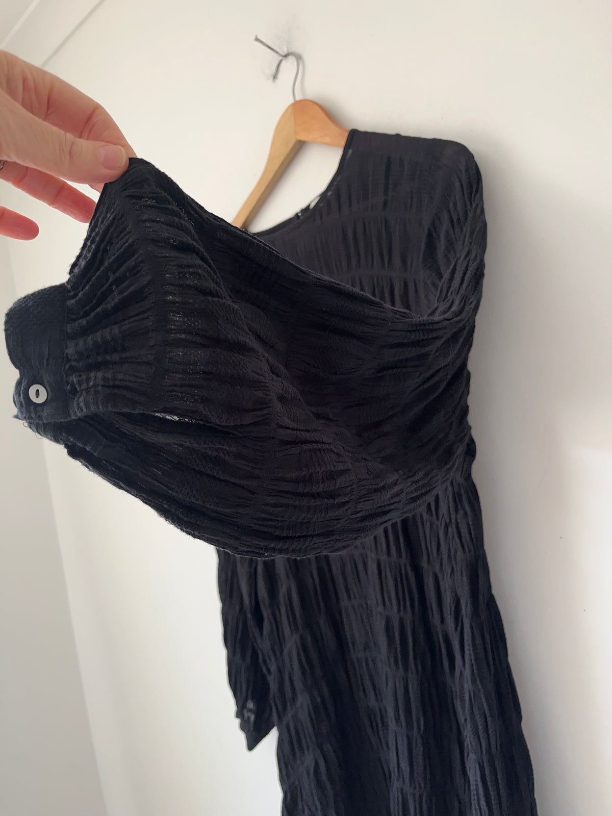 MAX Textured Cotton Billow Sleeve Dress RRP $189 (14)