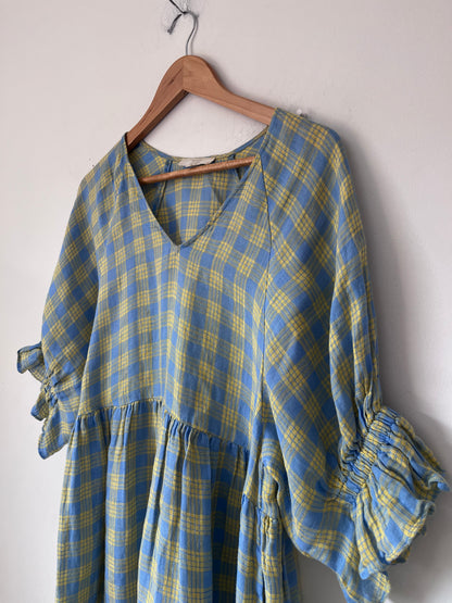 ZEST Linen Check Dress RRP $130  (Size 8)
