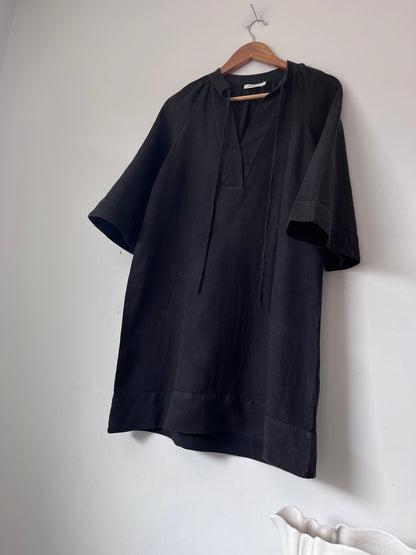 MARLE Linen Tie Neck Dress RRP $280 (6-8)