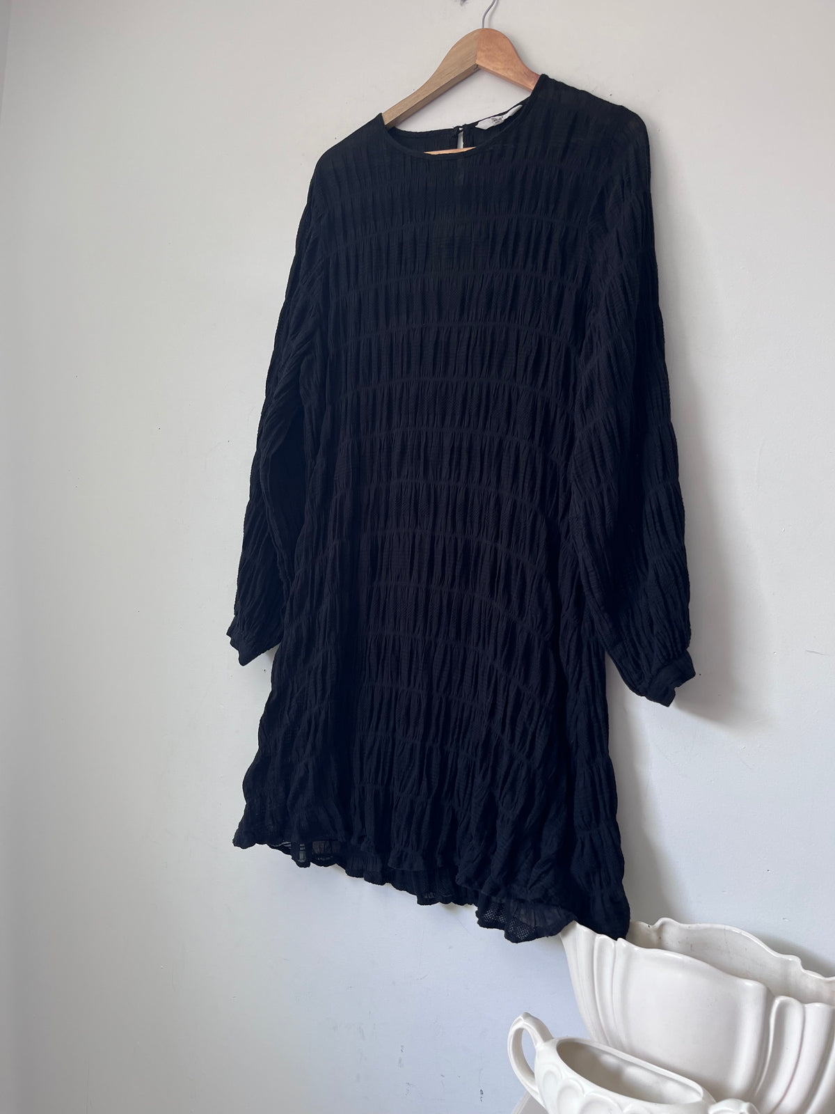 MAX Textured Cotton Billow Sleeve Dress RRP $189 (14)