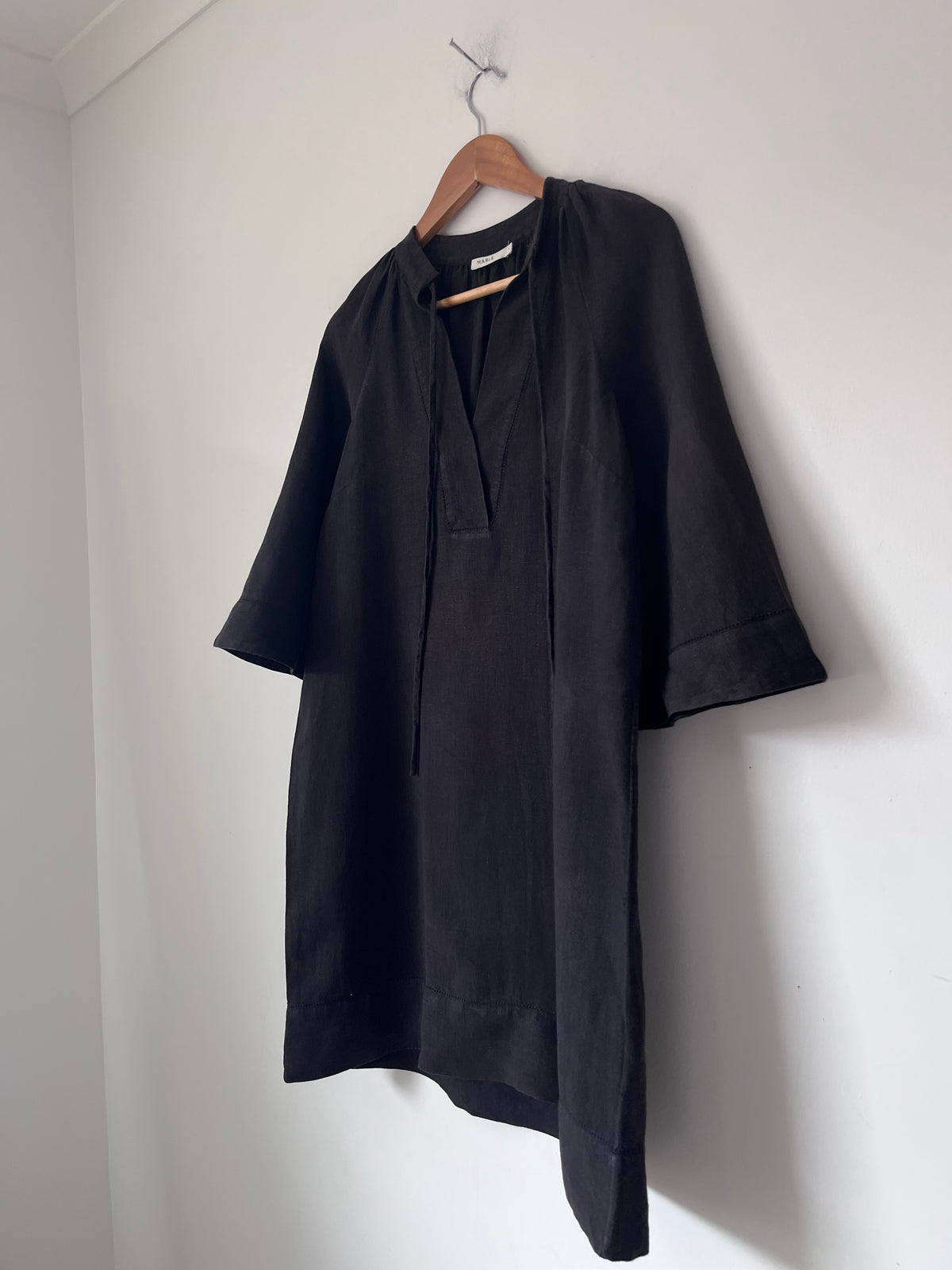 MARLE Linen Tie Neck Dress RRP $280 (6-8)