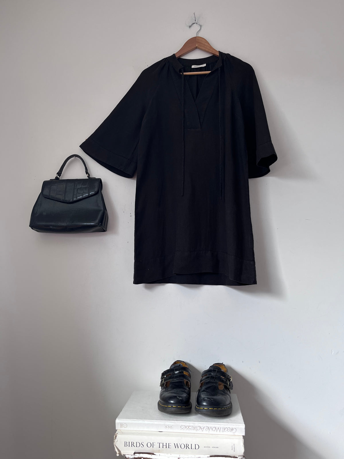 MARLE Linen Tie Neck Dress RRP $280 (6-8)